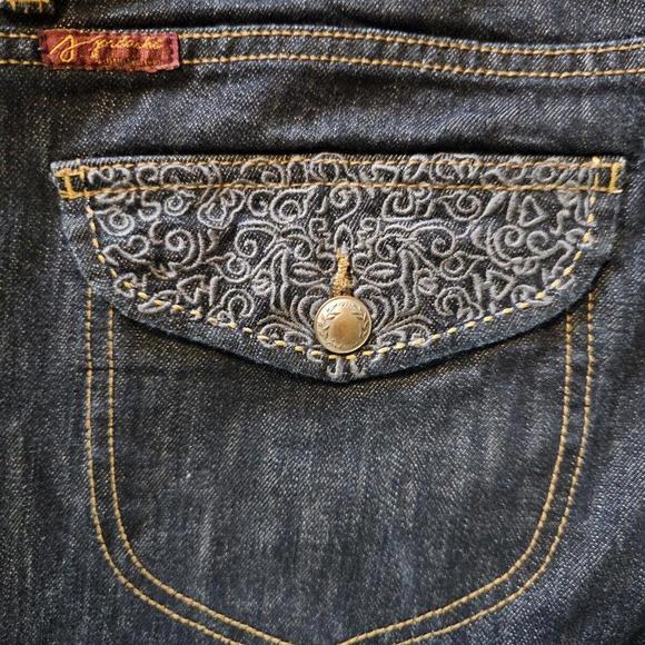 Jordache Premium Jeans 14 Short Blue Denim Dark embroidered - Picture 10 of 11